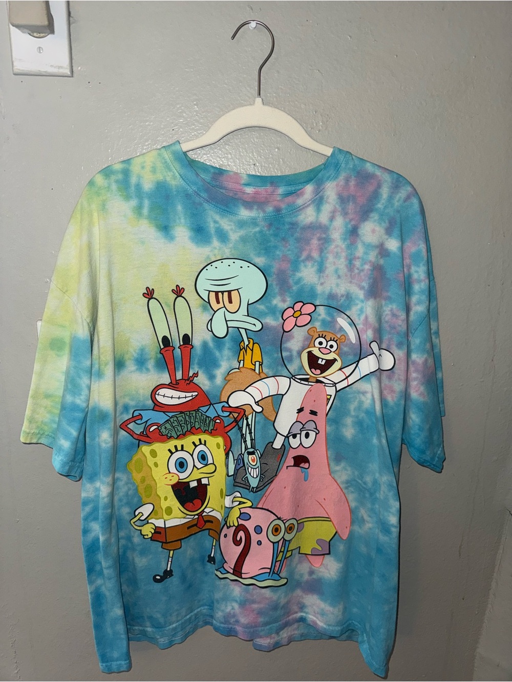 Tie-Dye SpongeBob Character Graphic Tee